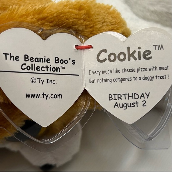 Ty Beanie Boos Collection RETIRED Cookie the Dog Plush - Picture 2 of 7
